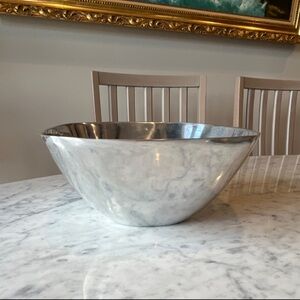 Pottery Barn Silver Large Barona Serveware Bowl